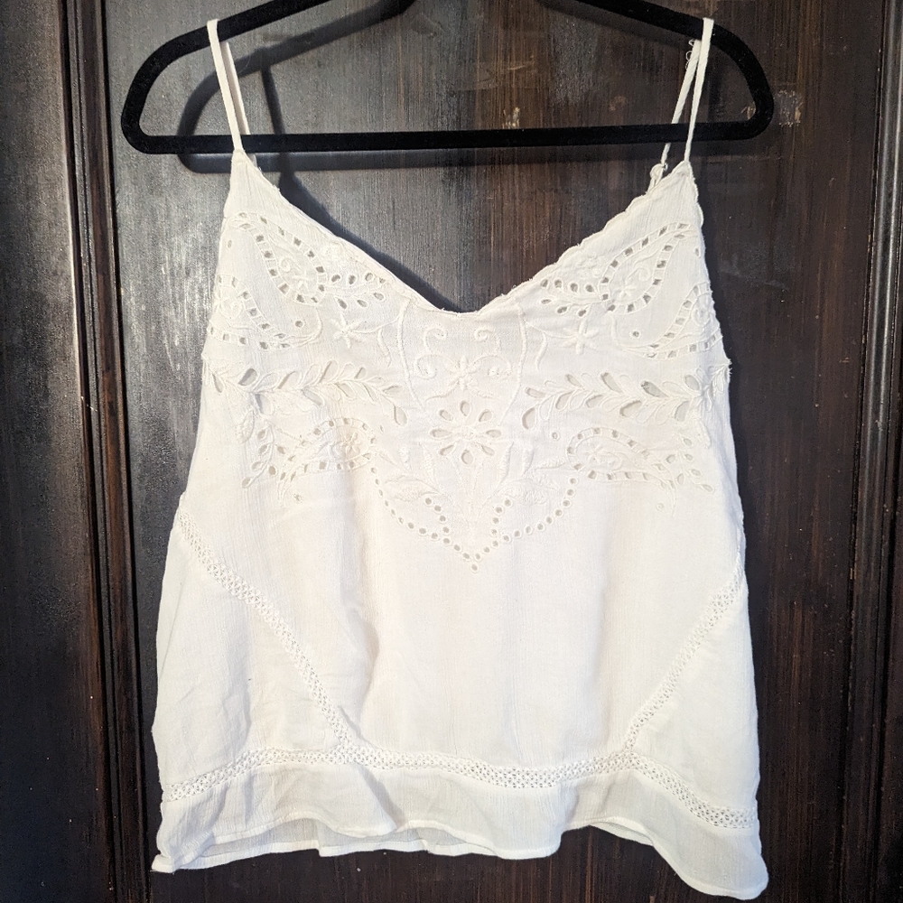 Lucky Brand Lace White Tank Top
